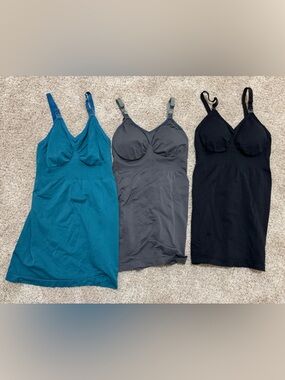 Bundle Nursing Tank Tops Size M (3-Pack) Black Gray Green
